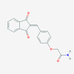 2-{4-[(1,3-dioxo-1,3-dihydro-2H-inden-2-ylidene)methyl]phenoxy}acetamide