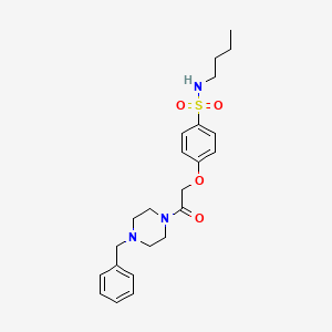 molecular formula C23H31N3O4S B4240456 4-[2-(4-benzyl-1-piperazinyl)-2-oxoethoxy]-N-butylbenzenesulfonamide 