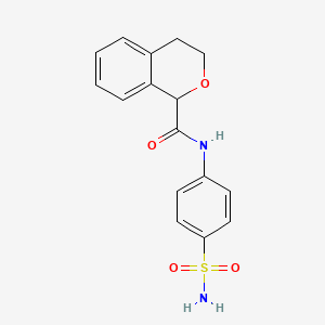 molecular formula C16H16N2O4S B4240458 N-(4-sulfamoylphenyl)-3,4-dihydro-1H-isochromene-1-carboxamide 