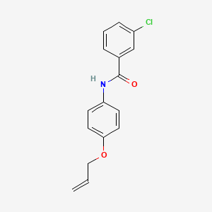 molecular formula C16H14ClNO2 B4240462 N-[4-(allyloxy)phenyl]-3-chlorobenzamide 