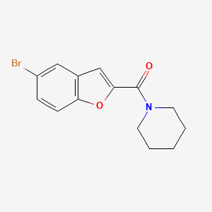 molecular formula C14H14BrNO2 B4240491 1-[(5-bromo-1-benzofuran-2-yl)carbonyl]piperidine 