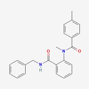 molecular formula C23H22N2O2 B4240515 N-benzyl-2-[methyl(4-methylbenzoyl)amino]benzamide 