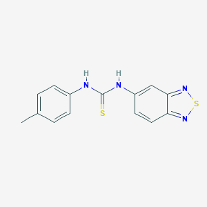 molecular formula C14H12N4S2 B424052 N-(2,1,3-benzothiadiazol-5-yl)-N'-(4-methylphenyl)thiourea CAS No. 664350-38-3