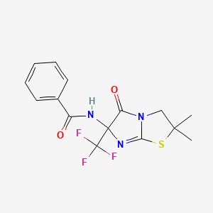 N-[2,2-DIMETHYL-5-OXO-6-(TRIFLUOROMETHYL)-2H,3H,5H,6H-IMIDAZO[2,1-B][1,3]THIAZOL-6-YL]BENZAMIDE