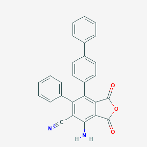molecular formula C27H16N2O3 B424054 4-Amino-7-[1,1'-biphenyl]-4-yl-1,3-dioxo-6-phenyl-1,3-dihydro-2-benzofuran-5-carbonitrile 