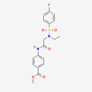 methyl 4-({N-ethyl-N-[(4-fluorophenyl)sulfonyl]glycyl}amino)benzoate