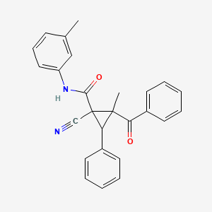 2-benzoyl-1-cyano-2-methyl-N-(3-methylphenyl)-3-phenylcyclopropane-1-carboxamide