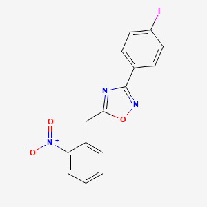 3-(4-Iodophenyl)-5-[(2-nitrophenyl)methyl]-1,2,4-oxadiazole