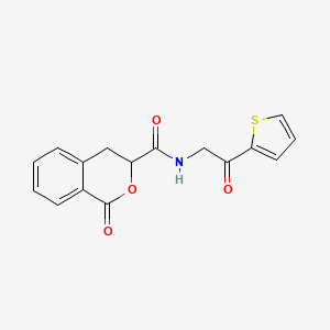 molecular formula C16H13NO4S B4240566 1-oxo-N-[2-oxo-2-(2-thienyl)ethyl]-3,4-dihydro-1H-isochromene-3-carboxamide 