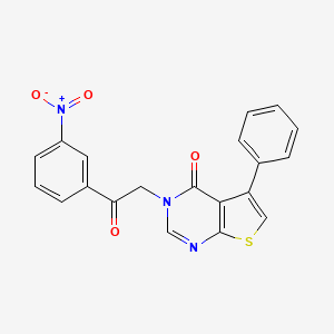 molecular formula C20H13N3O4S B4240576 3-[2-(3-Nitrophenyl)-2-oxoethyl]-5-phenylthieno[2,3-d]pyrimidin-4-one 