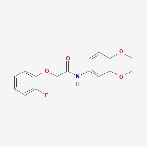 molecular formula C16H14FNO4 B4240592 N-(2,3-dihydro-1,4-benzodioxin-6-yl)-2-(2-fluorophenoxy)acetamide 