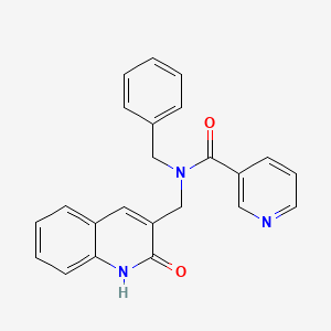 N-benzyl-N-[(2-hydroxy-3-quinolinyl)methyl]nicotinamide