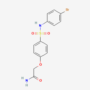 2-[4-[(4-Bromophenyl)sulfamoyl]phenoxy]acetamide