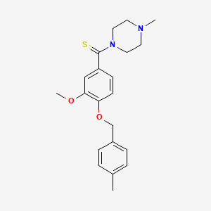 1-({3-methoxy-4-[(4-methylbenzyl)oxy]phenyl}carbonothioyl)-4-methylpiperazine