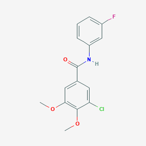 3-chloro-N-(3-fluorophenyl)-4,5-dimethoxybenzamide