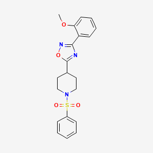 5-[1-(Benzenesulfonyl)piperidin-4-yl]-3-(2-methoxyphenyl)-1,2,4-oxadiazole