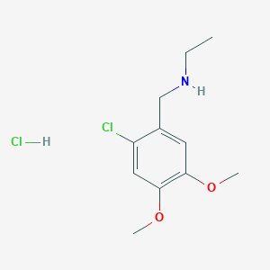 N-[(2-chloro-4,5-dimethoxyphenyl)methyl]ethanamine;hydrochloride