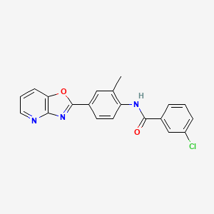 3-chloro-N-(2-methyl-4-[1,3]oxazolo[4,5-b]pyridin-2-ylphenyl)benzamide