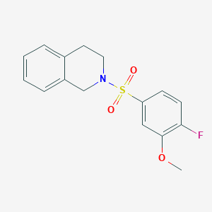 molecular formula C16H16FNO3S B4240723 2-(4-FLUORO-3-METHOXYBENZENESULFONYL)-1,2,3,4-TETRAHYDROISOQUINOLINE 