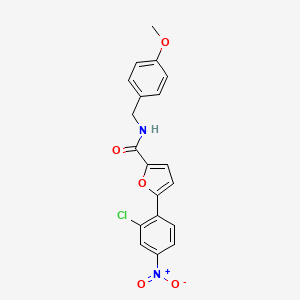 molecular formula C19H15ClN2O5 B4240743 5-(2-chloro-4-nitrophenyl)-N-(4-methoxybenzyl)-2-furamide 