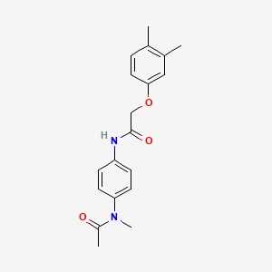 molecular formula C19H22N2O3 B4240749 N-{4-[acetyl(methyl)amino]phenyl}-2-(3,4-dimethylphenoxy)acetamide 