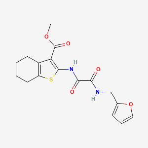 molecular formula C17H18N2O5S B4240778 METHYL 2-({2-[(2-FURYLMETHYL)AMINO]-2-OXOACETYL}AMINO)-4,5,6,7-TETRAHYDRO-1-BENZOTHIOPHENE-3-CARBOXYLATE 