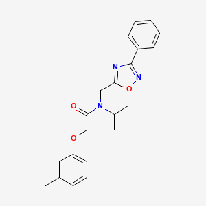 2-(3-methylphenoxy)-N-[(3-phenyl-1,2,4-oxadiazol-5-yl)methyl]-N-(propan-2-yl)acetamide