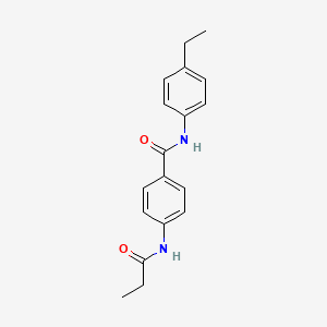 molecular formula C18H20N2O2 B4240789 N-(4-ethylphenyl)-4-(propanoylamino)benzamide 