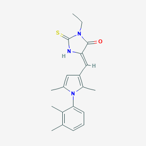 5-{[1-(2,3-dimethylphenyl)-2,5-dimethyl-1H-pyrrol-3-yl]methylene}-3-ethyl-2-thioxoimidazolidin-4-one