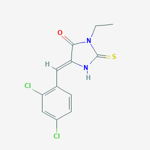 molecular formula C12H10Cl2N2OS B424084 5-(2,4-Dichlorobenzylidene)-3-ethyl-2-thioxoimidazolidin-4-one 