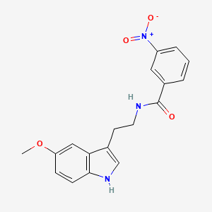 molecular formula C18H17N3O4 B4240850 N-[2-(5-methoxy-1H-indol-3-yl)ethyl]-3-nitrobenzamide 