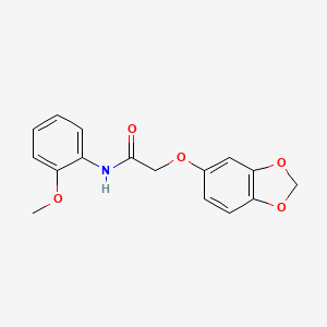 molecular formula C16H15NO5 B4240858 2-(1,3-benzodioxol-5-yloxy)-N-(2-methoxyphenyl)acetamide 