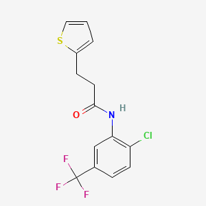 N-[2-chloro-5-(trifluoromethyl)phenyl]-3-(2-thienyl)propanamide