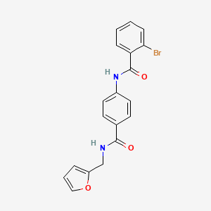 molecular formula C19H15BrN2O3 B4240900 2-bromo-N-(4-{[(2-furylmethyl)amino]carbonyl}phenyl)benzamide 