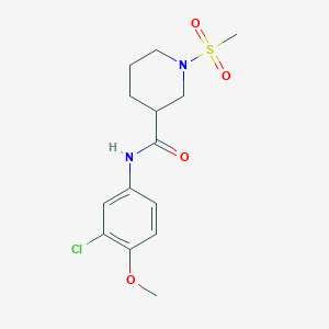 molecular formula C14H19ClN2O4S B4240909 N-(3-chloro-4-methoxyphenyl)-1-(methylsulfonyl)piperidine-3-carboxamide 