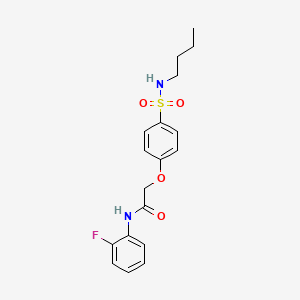 2-[4-(butylsulfamoyl)phenoxy]-N-(2-fluorophenyl)acetamide