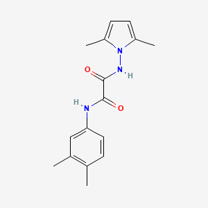 molecular formula C16H19N3O2 B4240936 N-(3,4-dimethylphenyl)-N'-(2,5-dimethylpyrrol-1-yl)oxamide 