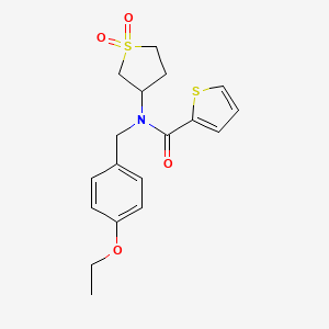 molecular formula C18H21NO4S2 B4240948 N-(1,1-dioxidotetrahydrothiophen-3-yl)-N-(4-ethoxybenzyl)thiophene-2-carboxamide 