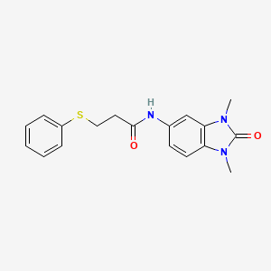 N-(1,3-dimethyl-2-oxo-2,3-dihydro-1H-benzimidazol-5-yl)-3-(phenylthio)propanamide