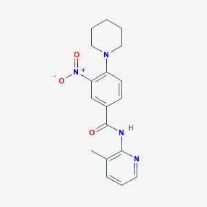 molecular formula C18H20N4O3 B4240958 N-(3-methylpyridin-2-yl)-3-nitro-4-piperidin-1-ylbenzamide 