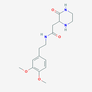 molecular formula C16H23N3O4 B4240972 N-[2-(3,4-dimethoxyphenyl)ethyl]-2-(3-oxopiperazin-2-yl)acetamide 