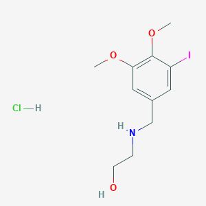 2-[(3-Iodo-4,5-dimethoxyphenyl)methylamino]ethanol;hydrochloride