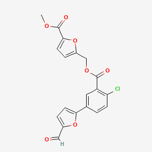 methyl 5-({[2-chloro-5-(5-formyl-2-furyl)benzoyl]oxy}methyl)-2-furoate