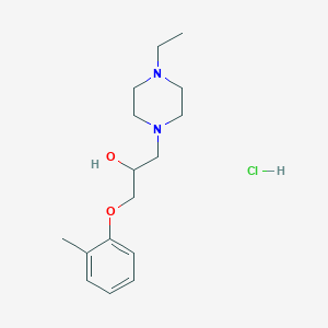 molecular formula C16H27ClN2O2 B4241005 1-(4-Ethylpiperazin-1-yl)-3-(2-methylphenoxy)propan-2-ol;hydrochloride 