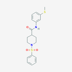 N-[3-(methylthio)phenyl]-1-(phenylsulfonyl)piperidine-4-carboxamide
