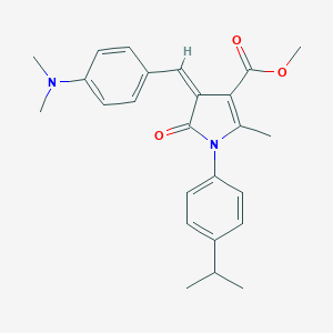 molecular formula C25H28N2O3 B424103 methyl (4Z)-4-[4-(dimethylamino)benzylidene]-2-methyl-5-oxo-1-[4-(propan-2-yl)phenyl]-4,5-dihydro-1H-pyrrole-3-carboxylate 
