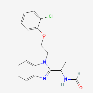 N-(1-{1-[2-(2-chlorophenoxy)ethyl]-1H-1,3-benzodiazol-2-yl}ethyl)formamide