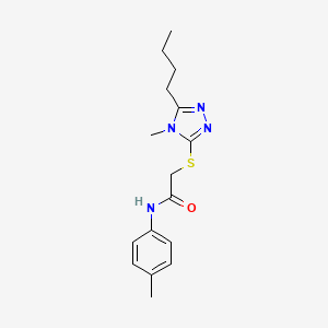 molecular formula C16H22N4OS B4241054 2-[(5-butyl-4-methyl-1,2,4-triazol-3-yl)sulfanyl]-N-(4-methylphenyl)acetamide 