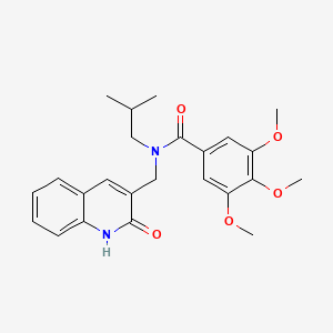 molecular formula C24H28N2O5 B4241056 N-[(2-hydroxy-3-quinolinyl)methyl]-N-isobutyl-3,4,5-trimethoxybenzamide 