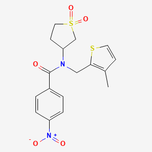 N-(11-DIOXO-1LAMBDA6-THIOLAN-3-YL)-N-[(3-METHYLTHIOPHEN-2-YL)METHYL]-4-NITROBENZAMIDE